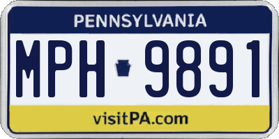PA license plate MPH9891