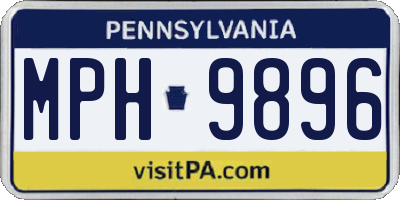 PA license plate MPH9896