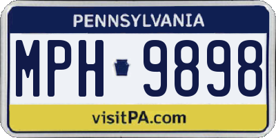 PA license plate MPH9898