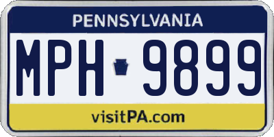PA license plate MPH9899