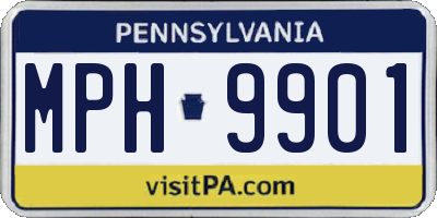 PA license plate MPH9901