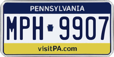 PA license plate MPH9907