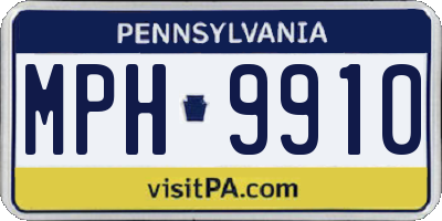 PA license plate MPH9910