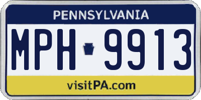 PA license plate MPH9913