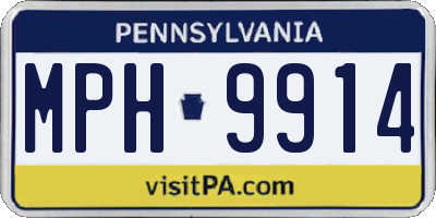 PA license plate MPH9914