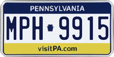 PA license plate MPH9915