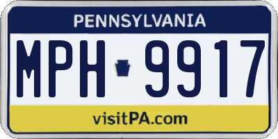 PA license plate MPH9917