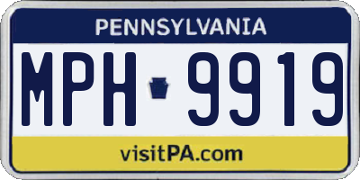 PA license plate MPH9919