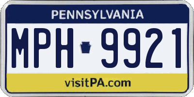 PA license plate MPH9921