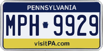 PA license plate MPH9929