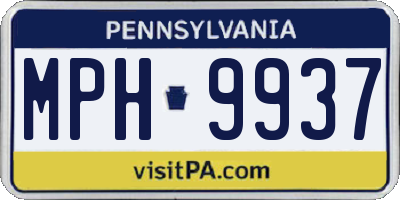 PA license plate MPH9937