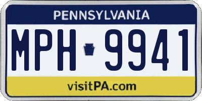 PA license plate MPH9941