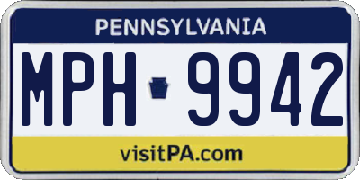 PA license plate MPH9942