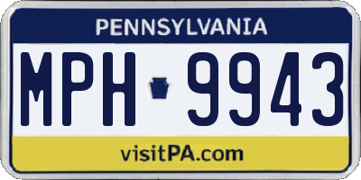 PA license plate MPH9943