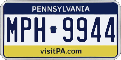 PA license plate MPH9944