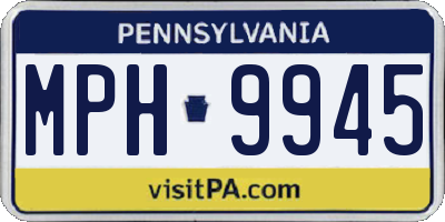 PA license plate MPH9945