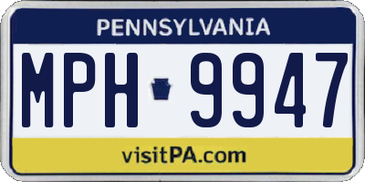 PA license plate MPH9947