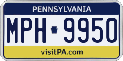 PA license plate MPH9950