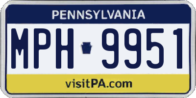 PA license plate MPH9951