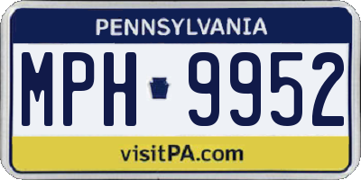 PA license plate MPH9952