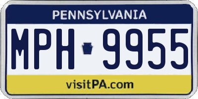 PA license plate MPH9955