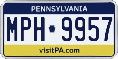 PA license plate MPH9957