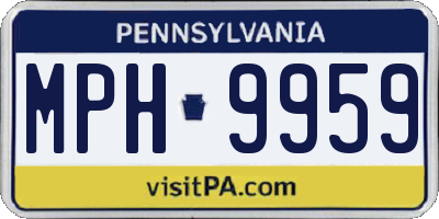 PA license plate MPH9959