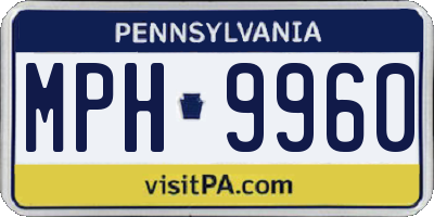 PA license plate MPH9960