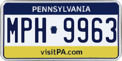 PA license plate MPH9963