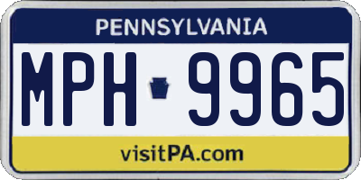 PA license plate MPH9965