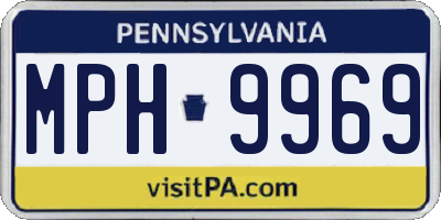 PA license plate MPH9969