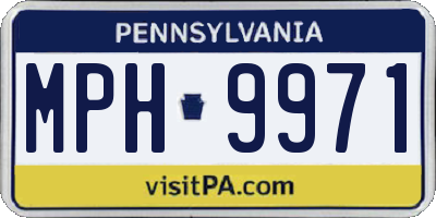 PA license plate MPH9971