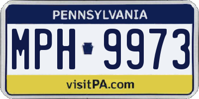 PA license plate MPH9973
