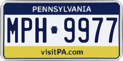 PA license plate MPH9977