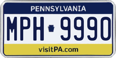 PA license plate MPH9990