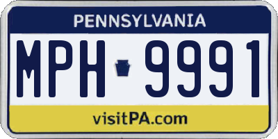 PA license plate MPH9991