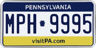 PA license plate MPH9995