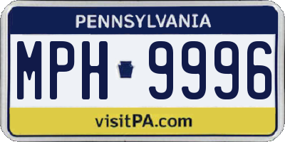 PA license plate MPH9996