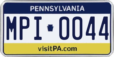 PA license plate MPI0044