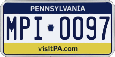 PA license plate MPI0097