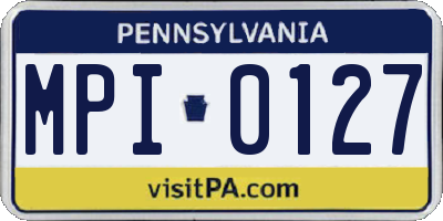 PA license plate MPI0127