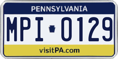 PA license plate MPI0129