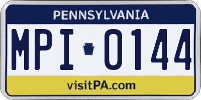 PA license plate MPI0144