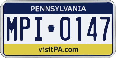 PA license plate MPI0147