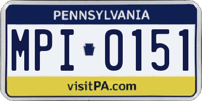 PA license plate MPI0151
