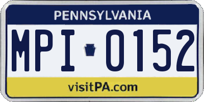 PA license plate MPI0152