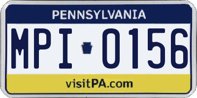 PA license plate MPI0156