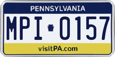 PA license plate MPI0157