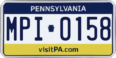 PA license plate MPI0158