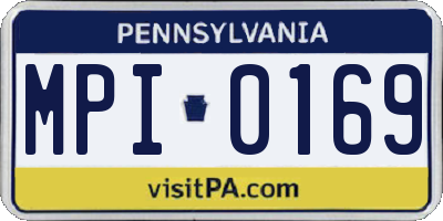 PA license plate MPI0169